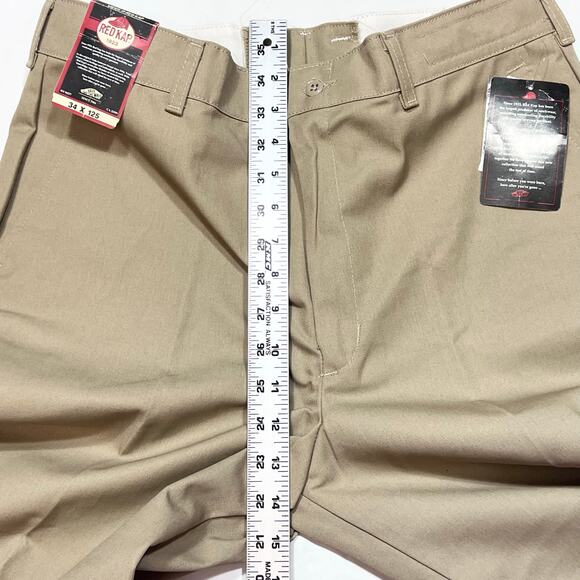 Vans x Red Kap Shorts Mens Size 34 Khaki Workwear Flat Front Canvas New - Picture 6 of 6
